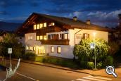 Nighttime view of Pension Haller in Algund near Merano